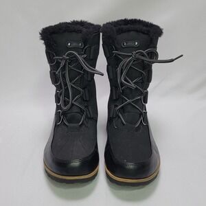 JBU Maldine Women's Winter Boots Size 10M Black Faux Fur Lined Weather Ready